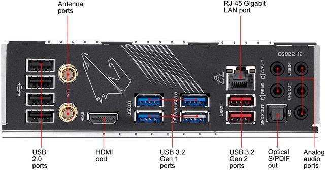 Alt view image 8 of 9 - GIGABYTE X570 AORUS ELITE WIFI AM4 AMD X570 USB 3.0 ATX AMD Motherboard
