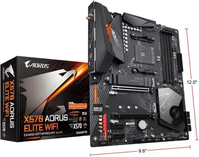 Alt view image 9 of 9 - GIGABYTE X570 AORUS ELITE WIFI AM4 AMD X570 USB 3.0 ATX AMD Motherboard