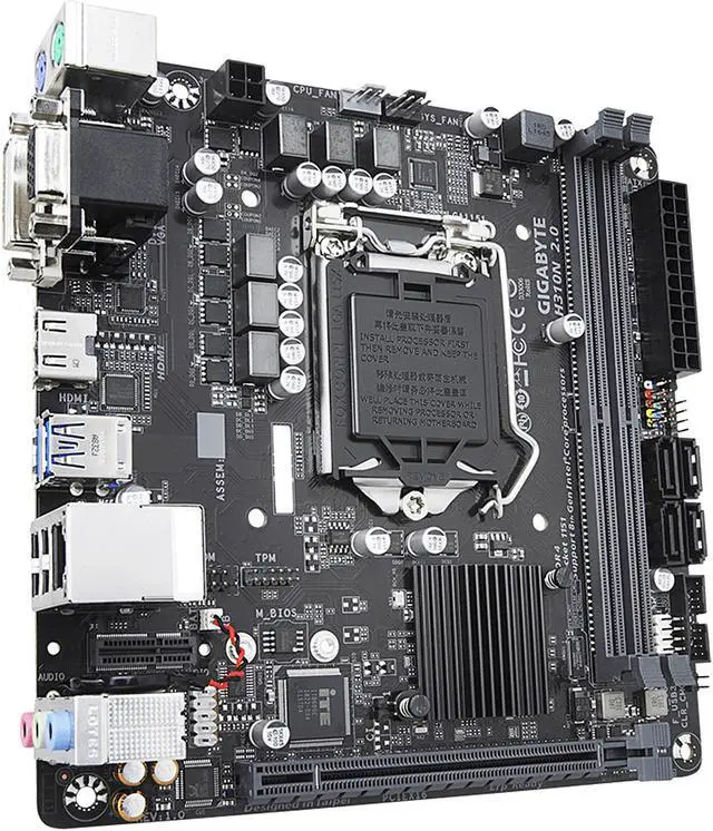 Alt view image 3 of 8 - GIGABYTE H310N 2.0 LGA 1151 (300 Series) Intel H310 Mini ITX Intel Motherboard