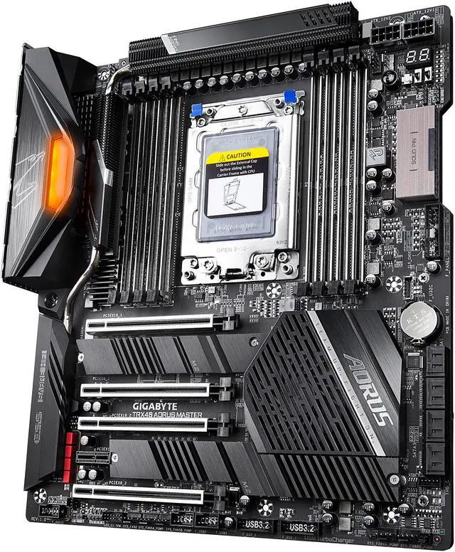 Alt view image 2 of 8 - GIGABYTE TRX40 AORUS MASTER sTRX4 AMD TRX40 Extended ATX AMD Motherboard