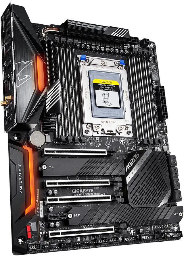 Alt view image 3 of 8 - GIGABYTE TRX40 AORUS PRO WIFI sTRX4 AMD TRX40 ATX AMD Motherboard