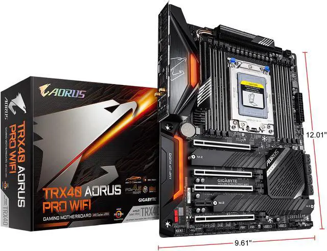 Alt view image 8 of 8 - GIGABYTE TRX40 AORUS PRO WIFI sTRX4 AMD TRX40 ATX AMD Motherboard