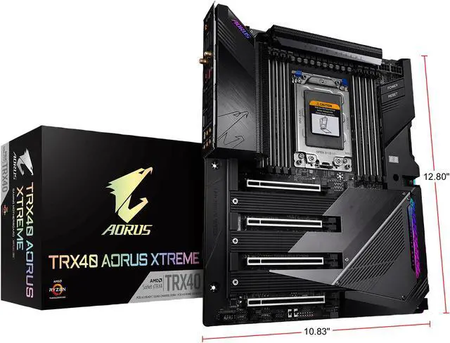 Alt view image 7 of 7 - GIGABYTE TRX40 AORUS XTREME sTRX4 AMD TRX40 XL ATX AMD Motherboard