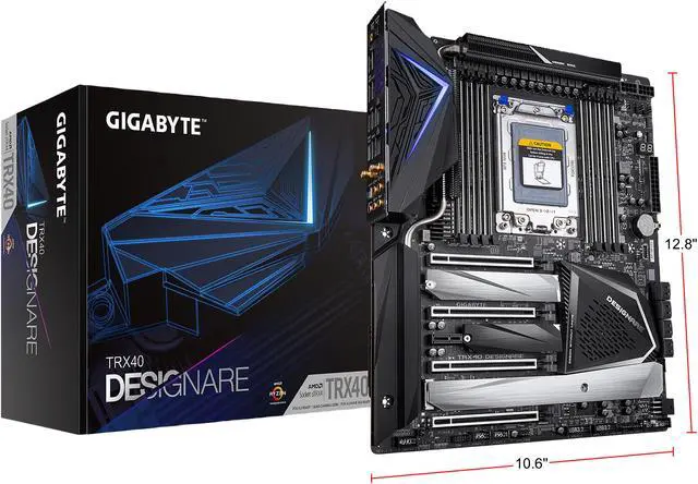 Alt view image 7 of 7 - GIGABYTE TRX40 DESIGNARE sTRX4 AMD TRX40 XL ATX AMD Motherboard