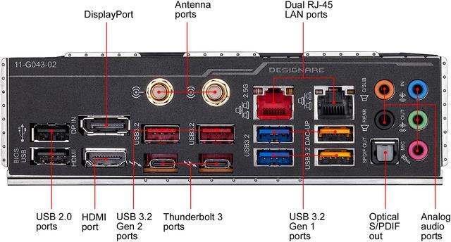 Alt view image 6 of 7 - GIGABYTE Z490 VISION D LGA 1200 Intel Z490 ATX Motherboard with Triple M.2, SATA 6Gb/s, USB 3.2 Gen 2, WIFI 6, 2.5 GbE LAN, Dual Thunderbolt 3