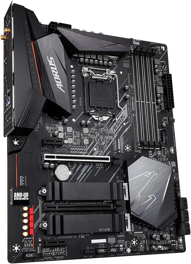 Alt view image 5 of 7 - GIGABYTE Z490 AORUS ELITE AC LGA 1200 Intel Z490 ATX Motherboard with Dual M.2, SATA 6Gb/s, USB 3.2 Gen 2, Intel 802.11ac, 2.5 GbE LAN