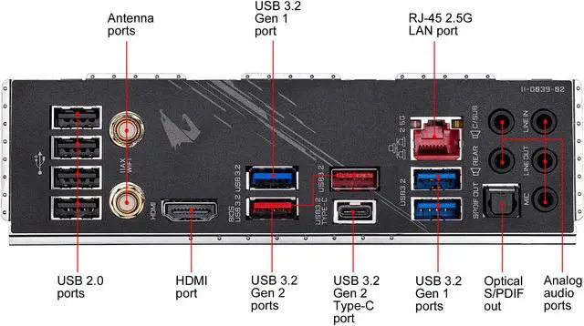 Alt view image 7 of 8 - GIGABYTE Z490 AORUS PRO AX LGA 1200 Intel Z490 ATX Motherboard with Dual M.2, SATA 6Gb/s, USB 3.2 Gen 2, WIFI 6, 2.5 GbE LAN