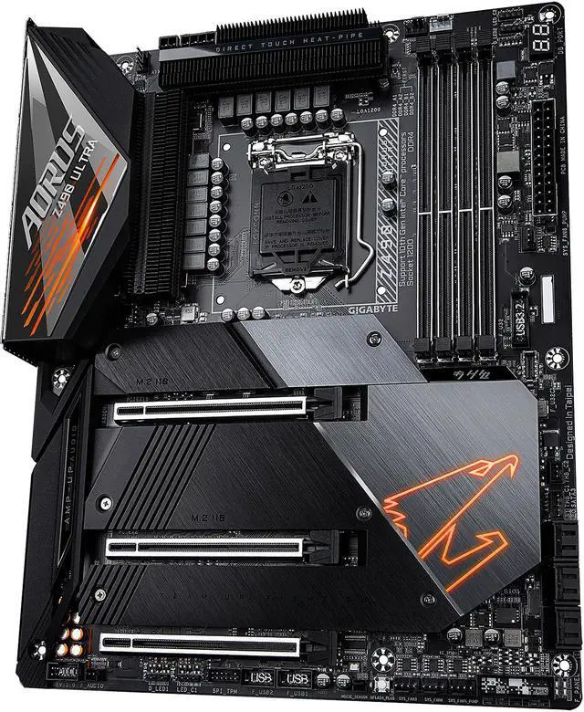 Alt view image 5 of 8 - GIGABYTE Z490 AORUS ULTRA LGA 1200 Intel Z490 ATX Motherboard with Triple M.2, SATA 6Gb/s, USB 3.2 Gen 2, WIFI 6, 2.5 GbE LAN