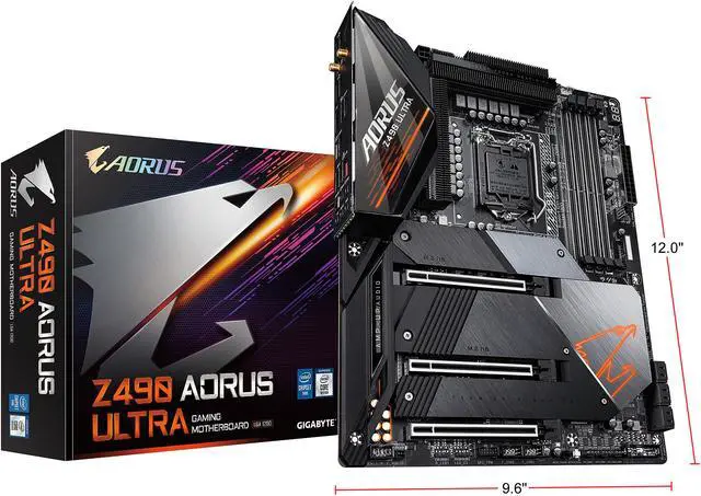 Alt view image 8 of 8 - GIGABYTE Z490 AORUS ULTRA LGA 1200 Intel Z490 ATX Motherboard with Triple M.2, SATA 6Gb/s, USB 3.2 Gen 2, WIFI 6, 2.5 GbE LAN