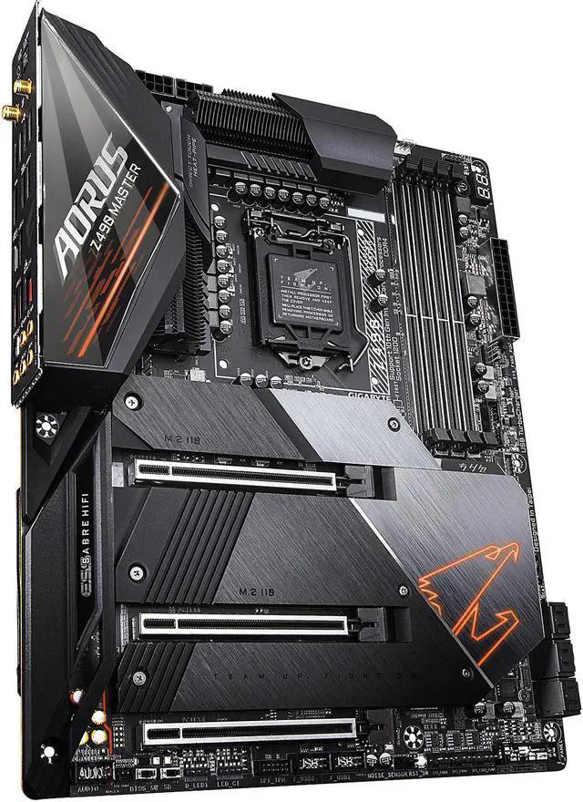 Alt view image 5 of 10 - GIGABYTE Z490 AORUS MASTER LGA 1200 Intel Z490 ATX Motherboard with Triple M.2, SATA 6Gb/s, USB 3.2 Gen 2, WIFI 6, 2.5 GbE LAN