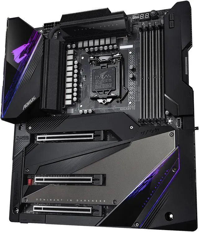 Alt view image 4 of 10 - GIGABYTE Z490 AORUS XTREME LGA 1200 Intel Z490 E-ATX Motherboard with Triple M.2, SATA 6Gb/s, USB 3.2 Gen 2, WIFI 6, 10 GbE LAN, Dual Thunderbolt 3, ESSential USB DAC