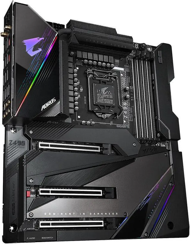 Alt view image 5 of 10 - GIGABYTE Z490 AORUS XTREME LGA 1200 Intel Z490 E-ATX Motherboard with Triple M.2, SATA 6Gb/s, USB 3.2 Gen 2, WIFI 6, 10 GbE LAN, Dual Thunderbolt 3, ESSential USB DAC