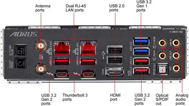 Alt view image 8 of 10 - GIGABYTE Z490 AORUS XTREME LGA 1200 Intel Z490 E-ATX Motherboard with Triple M.2, SATA 6Gb/s, USB 3.2 Gen 2, WIFI 6, 10 GbE LAN, Dual Thunderbolt 3, ESSential USB DAC