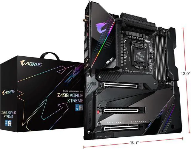 Alt view image 10 of 10 - GIGABYTE Z490 AORUS XTREME LGA 1200 Intel Z490 E-ATX Motherboard with Triple M.2, SATA 6Gb/s, USB 3.2 Gen 2, WIFI 6, 10 GbE LAN, Dual Thunderbolt 3, ESSential USB DAC