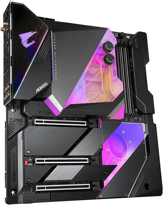 Alt view image 5 of 9 - GIGABYTE Z490 AORUS XTREME WATERFORCE LGA 1200 Intel Z490 E-ATX Motherboard with Triple M.2, SATA 6Gb/s, USB 3.2 Gen 2, WIFI 6, 10 GbE LAN, Dual Thunderbolt 3, All-In-One Monoblock