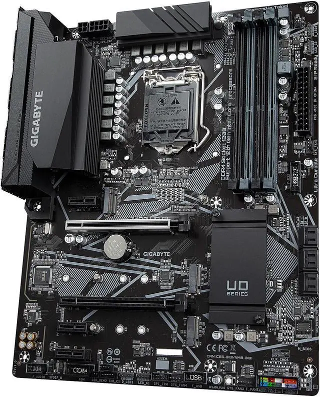Alt view image 3 of 7 - GIGABYTE Z490 UD AC LGA 1200 Intel Z490 ATX Motherboard with Dual M.2, SATA 6Gb/s, USB 3.2 Gen 2, Intel 802.11ac