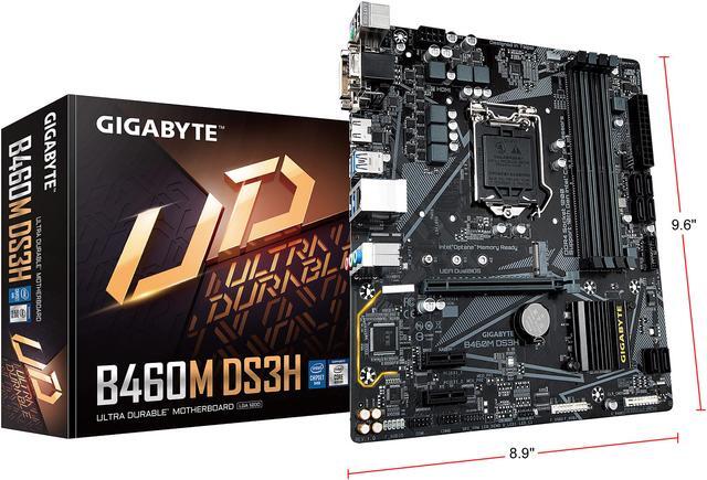 Alt view image 7 of 7 - GIGABYTE B460M DS3H LGA 1200 Intel B460 Micro-ATX Motherboard with M.2, SATA 6Gb/s, USB 3.2 Gen 1