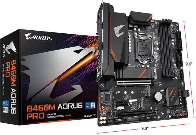 Alt view image 8 of 8 - GIGABYTE B460M AORUS PRO LGA 1200 Intel B460 Micro-ATX Motherboard with Dual M.2, SATA 6Gb/s, USB 3.2 Gen 1