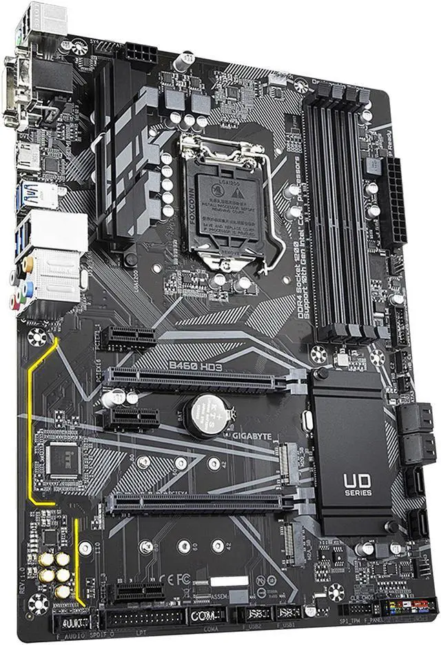 Alt view image 3 of 7 - GIGABYTE B460 HD3 LGA 1200 Intel B460 ATX Motherboard with Dual M.2, SATA 6Gb/s, USB 3.2 Gen 1