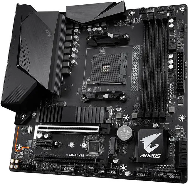 Alt view image 3 of 8 - GIGABYTE B550M AORUS PRO AM4 AMD B550 Micro-ATX Motherboard with Dual M.2, SATA 6Gb/s, USB 3.2 Gen 2, PCIe 4.0