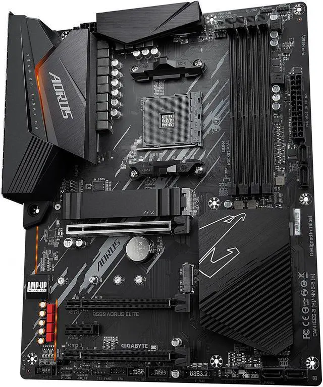 Alt view image 3 of 9 - GIGABYTE B550 AORUS ELITE AM4 AMD B550 ATX Motherboard with Dual M.2, SATA 6Gb/s, USB 3.2 Gen 2, 2.5 GbE LAN, PCIe 4.0