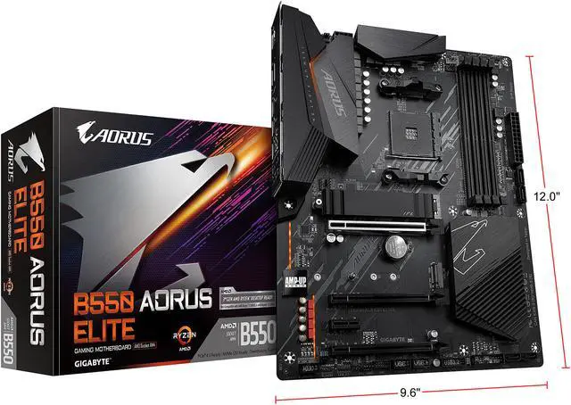 Alt view image 9 of 9 - GIGABYTE B550 AORUS ELITE AM4 AMD B550 ATX Motherboard with Dual M.2, SATA 6Gb/s, USB 3.2 Gen 2, 2.5 GbE LAN, PCIe 4.0