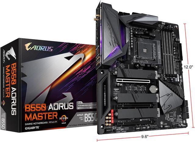 Alt view image 9 of 9 - GIGABYTE B550 AORUS MASTER AM4 AMD B550 ATX Motherboard with Triple M.2, SATA 6Gb/s, USB 3.2 Gen 2, WIFI 6, 2.5 GbE LAN, PCIe 4.0