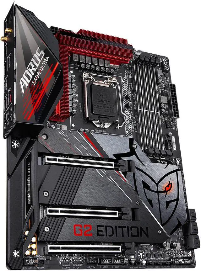 Alt view image 5 of 10 - GIGABYTE Z490 AORUS ULTRA-GU (G2 Edition) LGA 1200 Intel Z490 ATX Motherboard with Triple M.2, SATA 6Gb/s, USB 3.2 Gen 2, WIFI 6, 2.5 GbE LAN, ESSential USB DAC