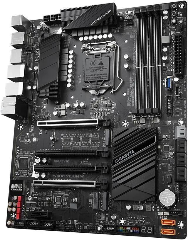 Alt view image 3 of 8 - GIGABYTE W480 VISION W LGA 1200 Intel W480 ATX Intel Motherboard
