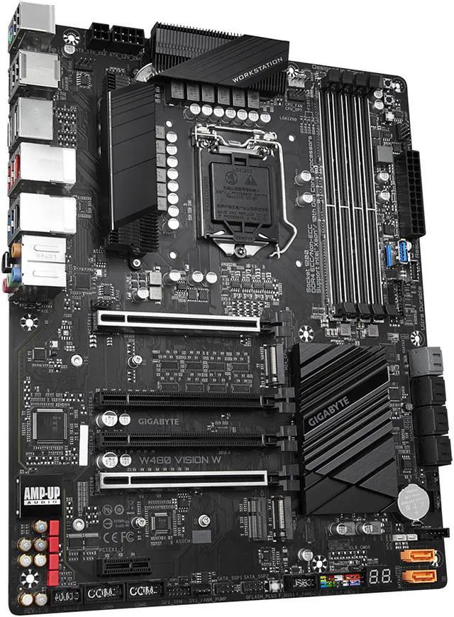 Alt view image 4 of 8 - GIGABYTE W480 VISION W LGA 1200 Intel W480 ATX Intel Motherboard