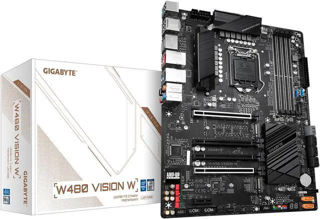 Alt view image 7 of 8 - GIGABYTE W480 VISION W LGA 1200 Intel W480 ATX Intel Motherboard