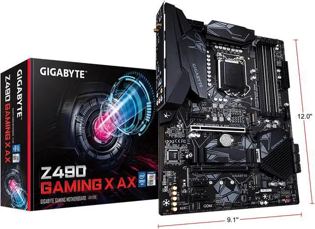 Alt view image 9 of 9 - GIGABYTE Z490 GAMING X AX LGA 1200 Intel Z490 ATX Intel Motherboard