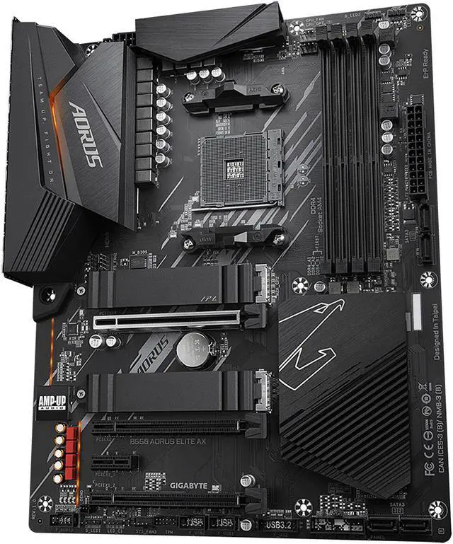 Alt view image 3 of 9 - GIGABYTE B550 AORUS ELITE AX AM4 AMD B550 ATX AMD Motherboard