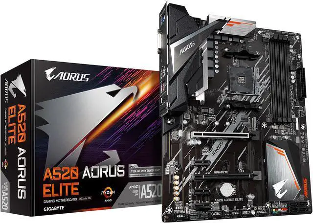 Alt view image 7 of 8 - GIGABYTE AORUS A520 AORUS ELITE AM4 AMD A520 ATX AMD Motherboard