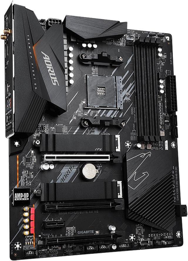 Alt view image 4 of 7 - GIGABYTE B550 AORUS ELITE AX V2 AM4 AMD B550 ATX Motherboard with Dual M.2, SATA 6Gb/s, USB 3.2 Gen 2, 2.4/5 GHz Dual-Band, 2.5 GbE LAN, PCIe 4.0