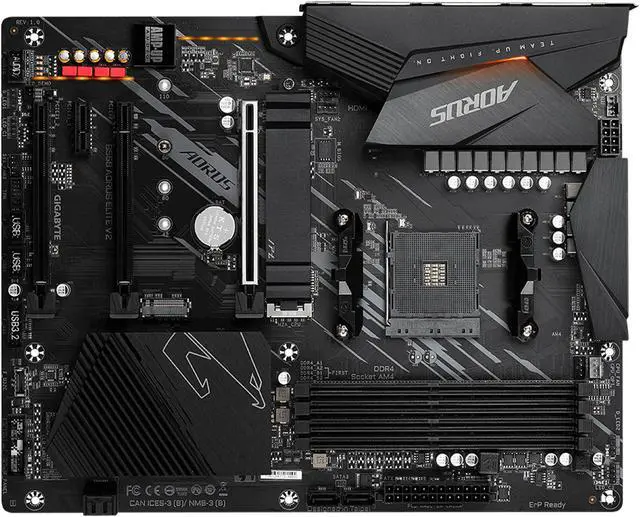 Alt view image 3 of 7 - GIGABYTE B550 AORUS ELITE V2 AM4 AMD B550 ATX Motherboard with Dual M.2, SATA 6Gb/s, USB 3.2 Gen 2, 2.5 GbE LAN, PCIe 4.0