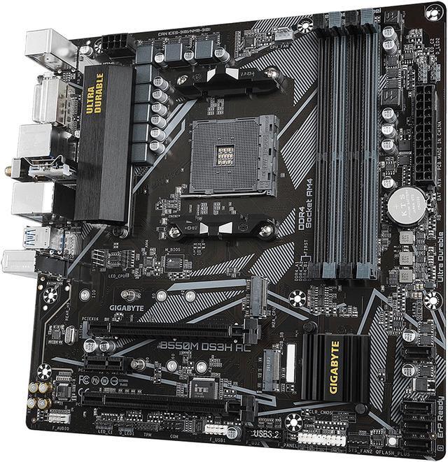 Alt view image 3 of 9 - GIGABYTE B550M DS3H AC AM4 AMD B550 Micro ATX AMD Motherboard