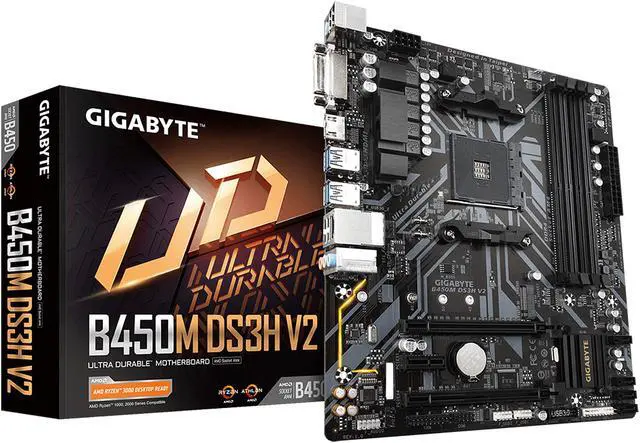 Alt view image 7 of 8 - GIGABYTE B450M DS3H V2 AM4 AMD B450 Micro ATX AMD Motherboard