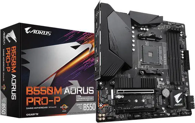 Alt view image 8 of 9 - GIGABYTE B550M AORUS PRO-P AM4 AMD B550 USB 3.0 Micro ATX AMD Motherboard