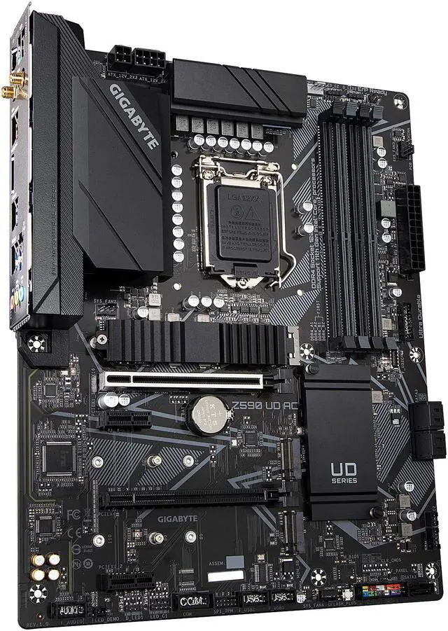 Alt view image 4 of 7 - GIGABYTE Z590 UD AC LGA 1200 Intel Z590 ATX Motherboard with Triple M.2, PCIe 4.0, USB 3.2 Gen 2, Intel Wireless-AC, 2.5GbE LAN
