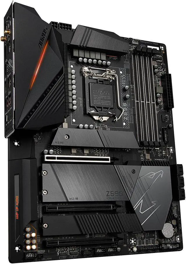 Alt view image 4 of 7 - GIGABYTE Z590 AORUS PRO AX LGA 1200 Intel Z590 ATX Motherboard with 4 x M.2, PCIe 4.0, USB 3.2 Gen2X2 Type-C, Intel WIFI 6, 2.5GbE LAN