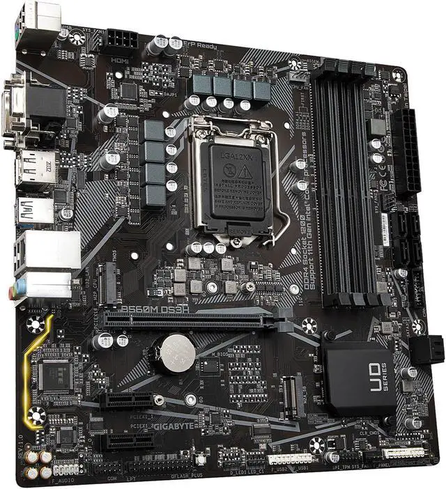 Alt view image 4 of 7 - GIGABYTE B560M DS3H LGA 1200 Intel B560 Micro ATX Intel Motherboard