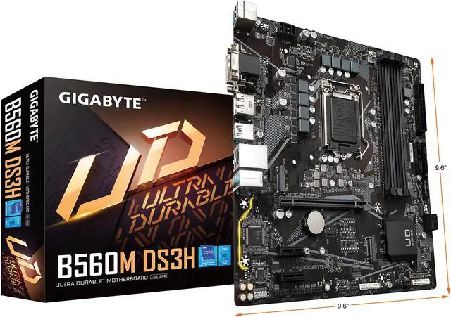 Alt view image 7 of 7 - GIGABYTE B560M DS3H LGA 1200 Intel B560 Micro ATX Intel Motherboard