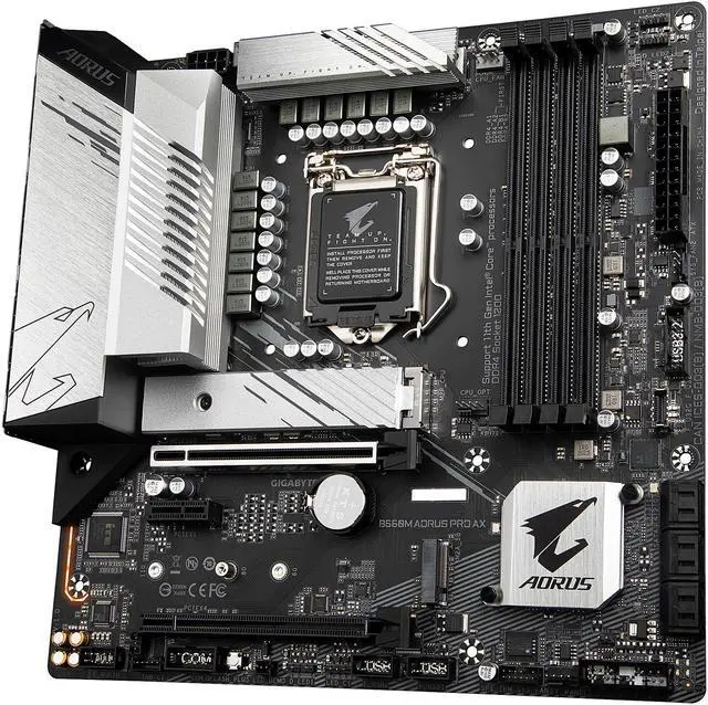 Alt view image 3 of 7 - GIGABYTE B560M AORUS PRO AX LGA 1200 Intel B560 Micro ATX Intel Motherboard