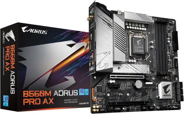 Alt view image 6 of 7 - GIGABYTE B560M AORUS PRO AX LGA 1200 Intel B560 Micro ATX Intel Motherboard