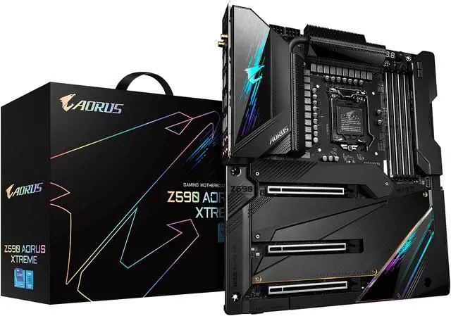 Alt view image 8 of 9 - GIGABYTE Z590 AORUS XTREME LGA 1200 Intel Z590 EATX Motherboard with Triple M.2, PCIe 4.0, USB 3.2 Gen2X2 Type-C, Intel WIFI 6E, AQUANTIA 10GbE LAN, Intel Thunderbolt 4, ESSential USB DAC and AORUS PRO Gen4 AIC Adaptor