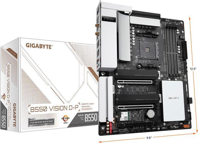Alt view image 7 of 7 - GIGABYTE B550 VISION D-P AM4 AMD B550 ATX Motherboard with Dual M.2, SATA 6Gb/s, USB 3.2 Type-C with Thunderbolt 3, WIFI 6, Dual 2.5GbE LAN, PCIe 4.0