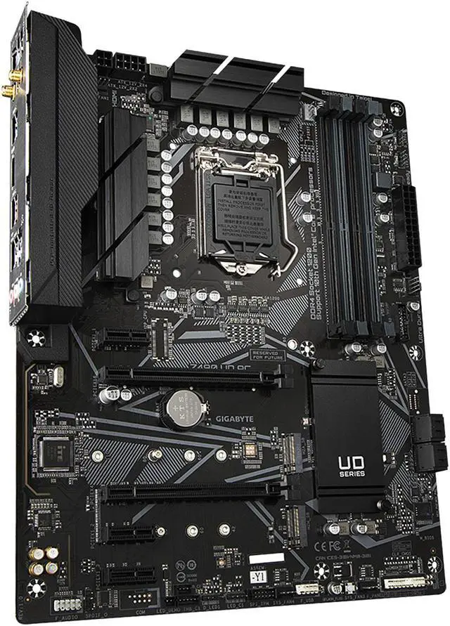 Alt view image 2 of 6 - GIGABYTE Z490 UD AC-Y1 LGA 1200 Intel Z490 ATX Motherboard with Dual M.2, SATA 6Gb/s, USB 3.2 Gen 2, Intel 802.11a/b/g/n/ac