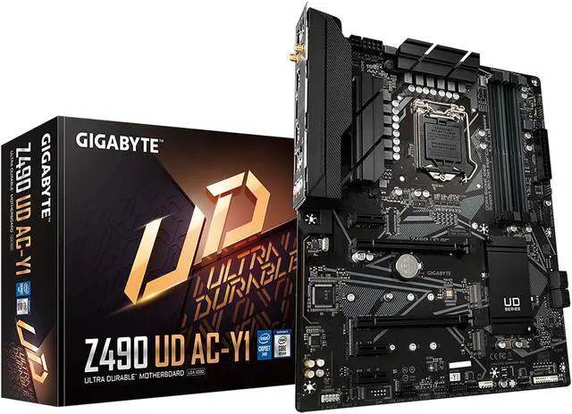 Alt view image 5 of 6 - GIGABYTE Z490 UD AC-Y1 LGA 1200 Intel Z490 ATX Motherboard with Dual M.2, SATA 6Gb/s, USB 3.2 Gen 2, Intel 802.11a/b/g/n/ac