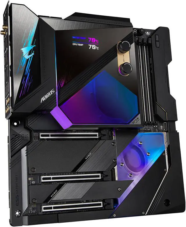 Alt view image 3 of 7 - GIGABYTE Z590 AORUS XTREME WATERFORCE (Z590 AORUS XTREME WB) LGA 1200 Intel Z590 Extended ATX Motherboard with Triple M.2, PCIe 4.0, USB 3.2 Gen2X2 Type-C, Intel WIFI 6E, 2.5GbE LAN, AQUANTIA 10GbE BASE-T LAN